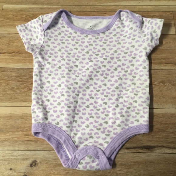 Lot of 4 Onesies 0-3 months short sleeve Snap Girls Pink White Purple Mom - Picture 2 of 5